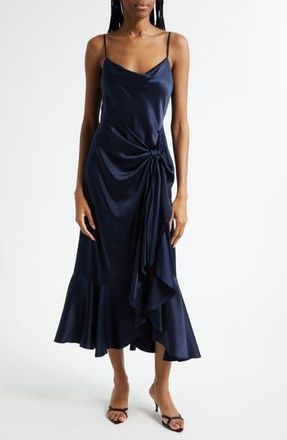 Cinq à Sept Vivienda Silk Dress in Navy at Nordstrom Rack, Size 4