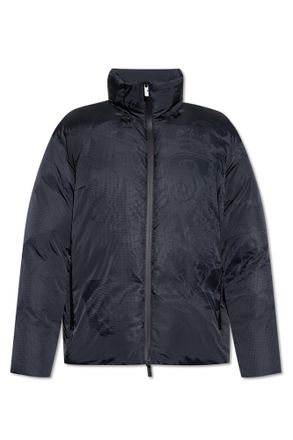 Burberry Down Jacket With Monogram, Mens, Black