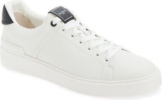 Balmain B-Court Trainer in White/Black at Nordstrom, Size 11Us