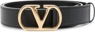 Valentino Garavani Logo-buckle Leather Belt