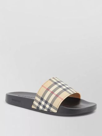 Burberry slides and flip flops check motif