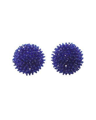 Carolina Herrera Cz Beaded Ball Dome Earrings