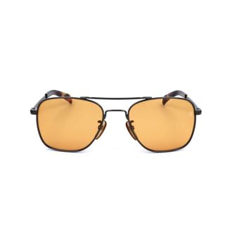 David Beckham Db 7019/S Square Amber-Tinted Sunglasses