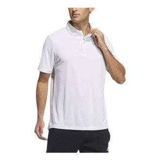 adidas Solid Color Athleisure Casual Sports Short Sleeve Polo Shirt White GN0810