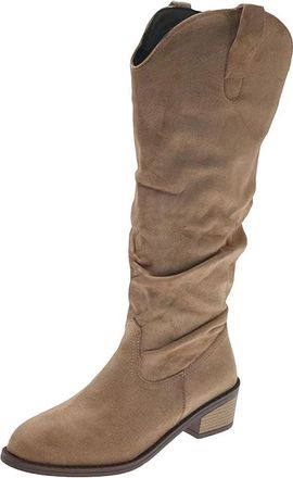 Generic Womens Warm Leather Pointed Toe Platform High Heel Long Boots