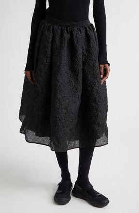 Cecilie Bahnsen Mala Grasmere Matelass&eacute; Skirt in Black Grasmere Matelass at Nordstrom, Size 4 Us