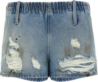 Maison Margiela Dames, Korte broeken, Blauw, Maat: XS Denim