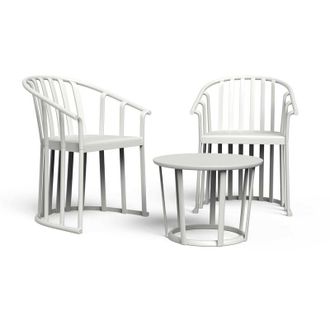 Resol Raff Fauteuil-table Int&eacute;rieur, Ext&eacute;rieur Set 2+1 Blanc