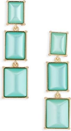 Tasha Crystal Stone Drop Earrings in Gold/Aqua at Nordstrom Rack