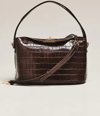 Melie Bianco Lana Croc Crossbody Bag