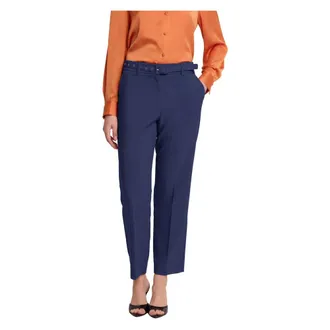 Kocca Straight Trousers, female, Blue, Size: 2XS Chic Ankle Length Trousers