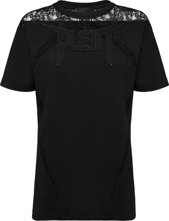 Philipp Plein T-shirt Round Neck SS Lace