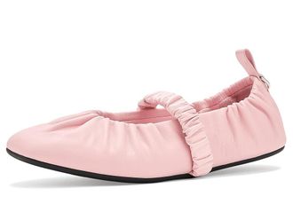 Rag & Bone Spire Ruched Mary Jane Womens Flat Shoes Blush : EU 37.5 (US Womens 7.5) M, Nappa/Leather