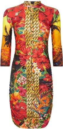 Philipp Plein Short Dress Hawaii - Dames - Korte kleedjes - Veelkleurig - M - Leer - Kleedjes