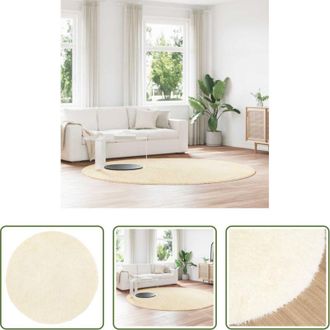 vidaXL Tappeto in poliestere - Tappeto Shaggy a Pelo Lungo NAVARRA Crema 240x240 cm poliestere