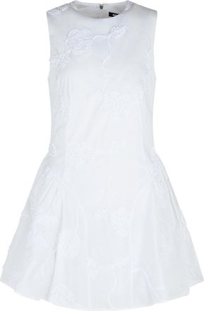 Rotate Bright White Cotton Poplin Mini Dress
