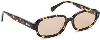 Quay Could Never Fashion Sunglasses Tort Yellow/Brown, Plastic/Polycarbonate