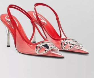 Diesel venus stiletto pumps transparent slingback strap