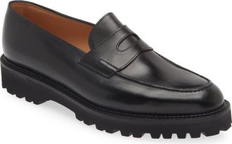 John Lobb Lopez Penny Loafer in 1R- Black at Nordstrom, Size 10Us