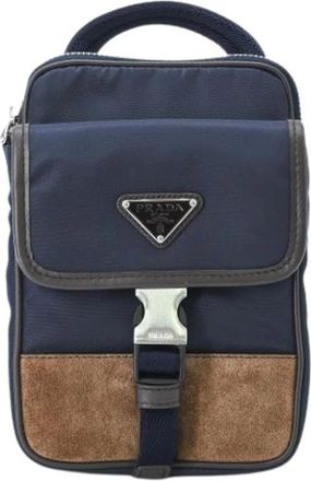 Prada Pre-owned Cross Body Bags, female, Brown, Size: ONE SIZE Pre-owned Vintage Shoulder Bag