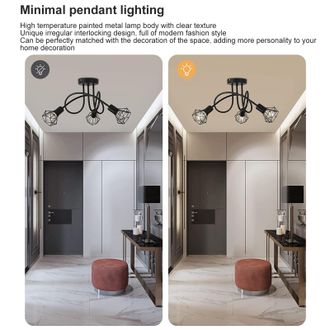 OEM L&aacute;mpara De Ara&ntilde;a Led Moderna - L&aacute;mpara Colgante Para Cocina, Casa De Campo, Restaurante, E14, Material Met&aacute;lico Art