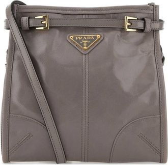 Prada Pewter Bonnie Mini Shoulder Bag