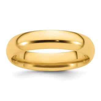 Diamond2Deal 14k Yellow Gold 5mm Standard Weight Comfort Fit Wedding Band Ring