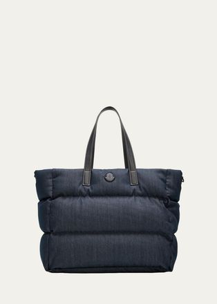 Moncler New Caradoc Quilted Denim Tote Bag