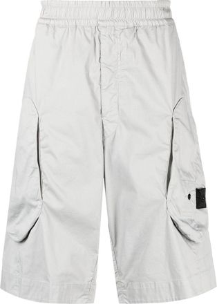 Stone Island cotton-blend drop-crotch shorts - men - Cotton/Spandex/Elastane/Polyamide - 46 - Grey
