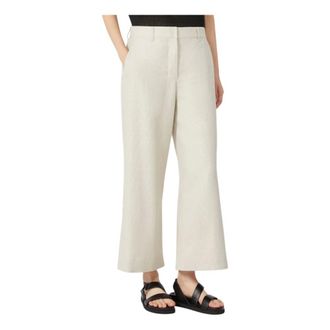 Max Mara Wide Trousers, female, Beige, Size: XL Wide Trousers