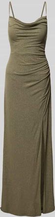 Jake*s Cocktailkleid mit Raffungen in Oliv, Größe 32