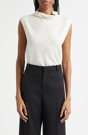 Reiss Honey Cowl Neck Sleeveless Wool Sweater in Cream at Nordstrom, Size X-Small