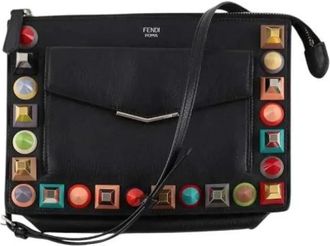 Fendi Pre-owned Studded Crossbody Bag - Dames - Vintage Schoudertas - Zwart - ONE Size - Vintage