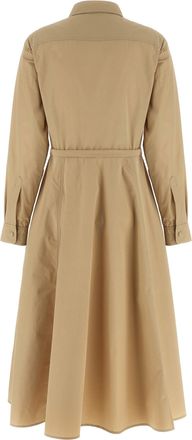 Moncler Womens Beige Polyester Long Dress