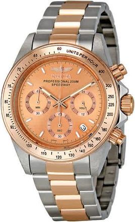Invicta Speedway Chronograph Rose Sunray Dial Mens Watch 6933