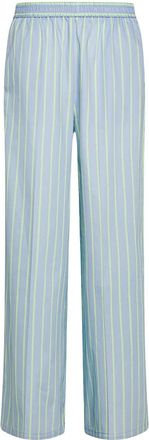Forte_Forte Katoenen Palazzo Broek - Dames - Straight fit broeken - Blauw - S - Katoen - Broeken