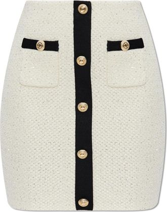 Self Portrait Self Portrait Skirt With Shimmering Appliqués