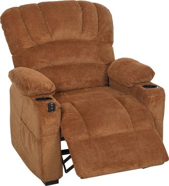 OEM Sill&oacute;n Relax Reclinable El&eacute;ctrico Silencioso Con Funci&oacute;n Memoria Reposapi&eacute;s Mando A Distancia Bolsillo Lateral Marr&oacute;n