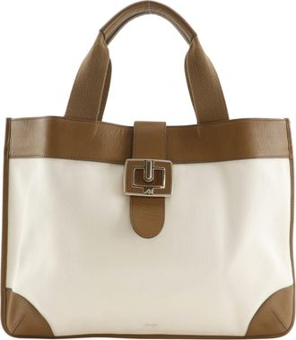 Anya Hindmarch Canvas Leather Tote Bag (Pre-Owned)