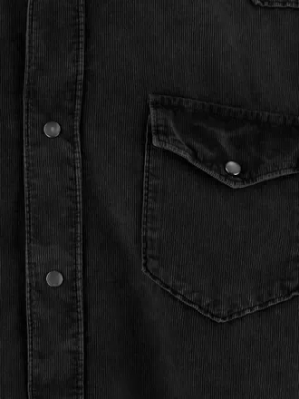Alessandro Gherardi Ribbed Cotton Shirt - Black