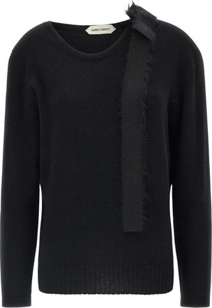 Alberta Ferretti Bow Sweater - Dames - Truien - Zwart - Maat: 2XS Kasjmier