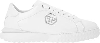 Philipp Plein Phantom Lo-Top Sneakers - unisex - Sneakers - Wit - 45 EU - Leer - Schoenen
