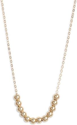 Nashelle Beaded Chain Choker Necklace in Gold Fill at Nordstrom, Size 16