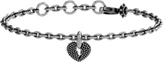 John Richmond Gebroken hart armband - Dames - Armbanden - Grijs - ONE Size - Accessoires