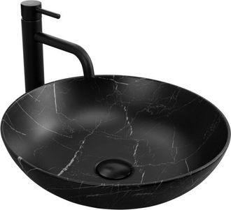 Rea lavabo sobre encimera fibo black matt
