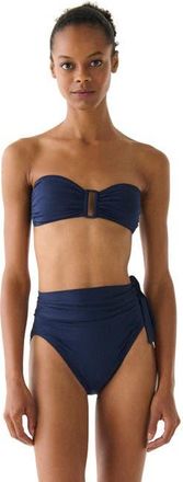 Kate Spade New York Solids Ring Front Bandeau Bra Top in Planetary Navy at Nordstrom, Size X-Large