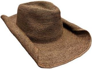 MARCUS ADLER Raffia Cowboy Hat in Dark Brown at Nordstrom Rack