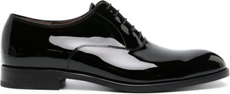 Fratelli Rossetti lace-up leather oxford shoes - men - Calf Leather/Patent Calf Leather/Calf Leather - 7.5 - Black