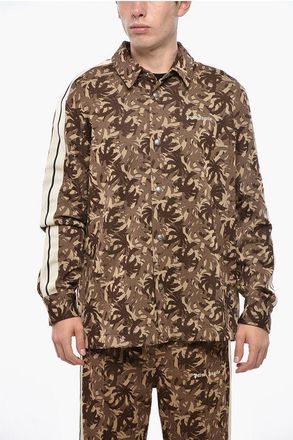 Palm Angels Overshirt in Tessuto Tecnico con Motivo Palm Camouflage taglia Xl