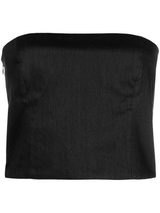 Gauge81 Top senza spalline Lica - Nero